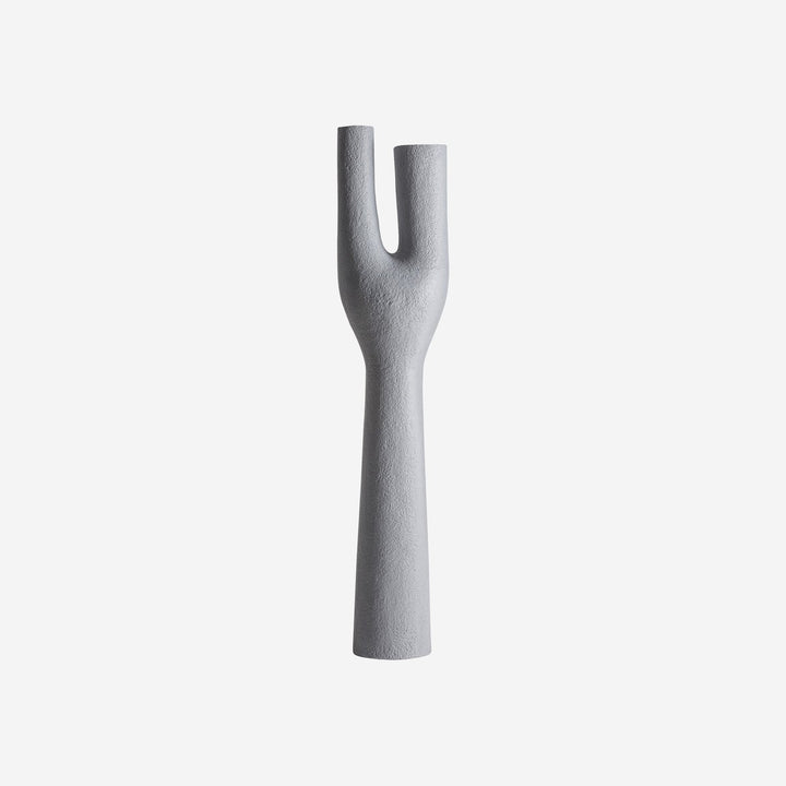 Escultura de suelo de fibrocemento en color gris 36 x 23 x 162 cm