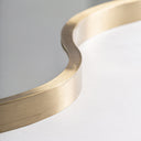 Espejo de acero en color dorado 60 x 109 cm – detalle