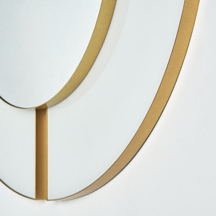 Espejo de cristal y hierro en color blanco – detalle