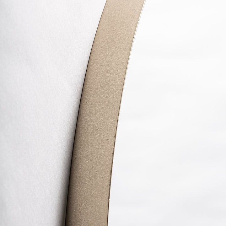 Espejo de hierro y MDF en color dorado 90 x 90 cm – detalle