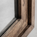 Espejo de madera de abedul en color marrón – 117 x 97 cm – detalle