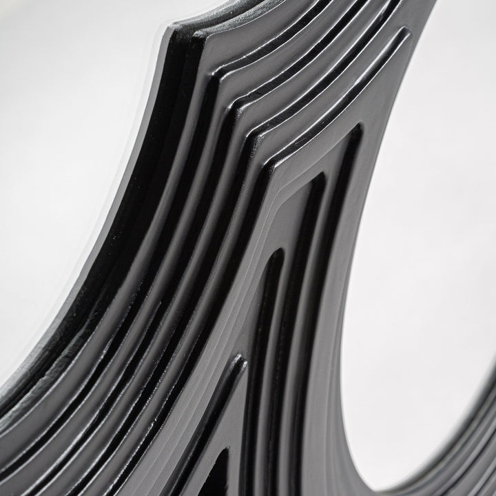 Espejo de madera de abedul en color negro – detalle