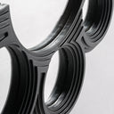 Espejo de madera de abedul y cristal en color negro – detalle