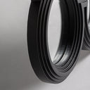Espejo de madera de abedul y cristal en color negro – detalle