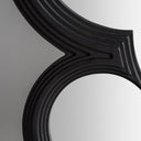 Espejo de madera de abedul y cristal en color negro – detalle