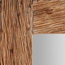 Espejo de madera de durián en color marrón – detalle