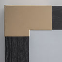 Espejo de madera de fresno y hierro 140 x 140 cm – detalle