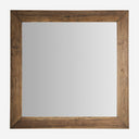 Espejo de madera de olmo en color marrón – 140 x 140 cm