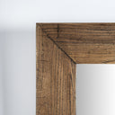Espejo de madera de olmo en color marrón – 140 x 140 cm – detalle