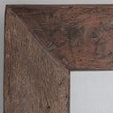 Espejo de madera de pino reciclado en color marrón envejecido – detalle