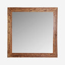 Espejo de madera de teca – Marrón envejecido / 150 x 150 cm