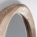 Espejo de madera de teca en color marrón 120 x 134 cm – detalle