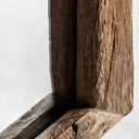 Espejo de madera de teca en color marrón envejecido 65 x 152 cm – detalle