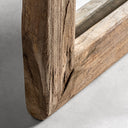 Espejo de madera de teca en color marrón envejecido 65 x 152 cm – detalle