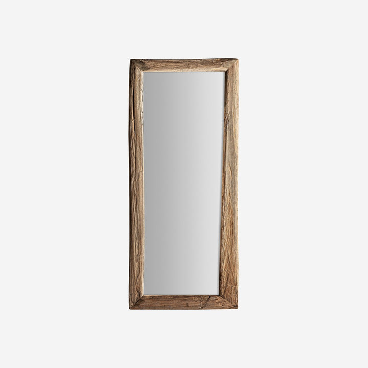 Espejo de madera de teca en color marrón envejecido 65 x 152 cm