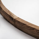 Espejo de madera de teca reciclada en color marrón claro 180 x 180 cm – detalle