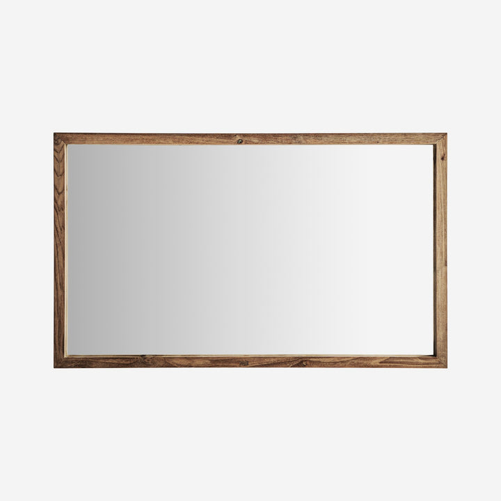 Espejo de madera de teca reciclada en color marrón claro 90 x 150 cm
