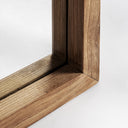 Espejo de madera de teca reciclada en color marrón claro 90 x 150 cm – detalle