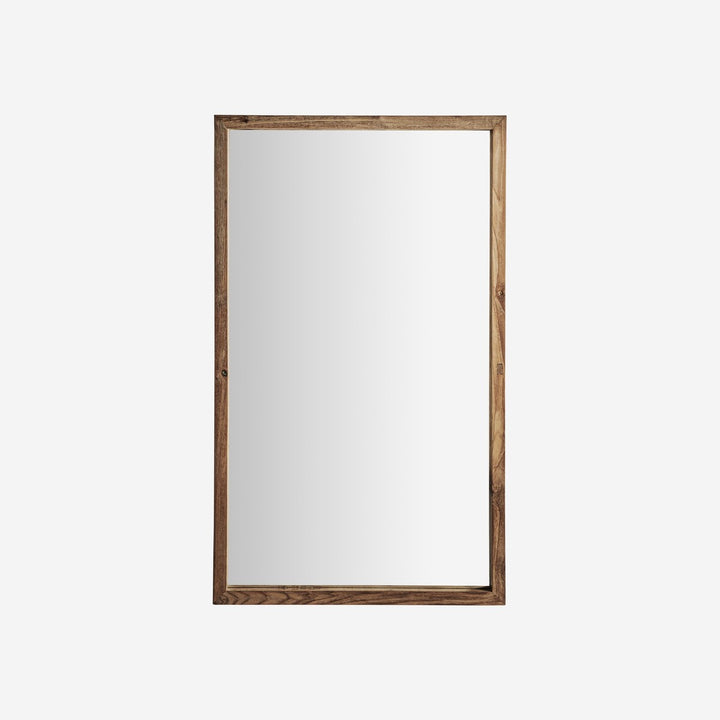 Espejo de madera de teca reciclada en color marrón claro 90 x 150 cm