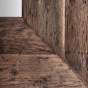 Espejo de madera recuperada en color marrón envejecido – detalle