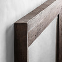 Espejo de madera recuperada en color marrón envejecido – detalle