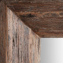 Espejo de madera tropical en color marrón envejecido 150 x 92 cm – detalle