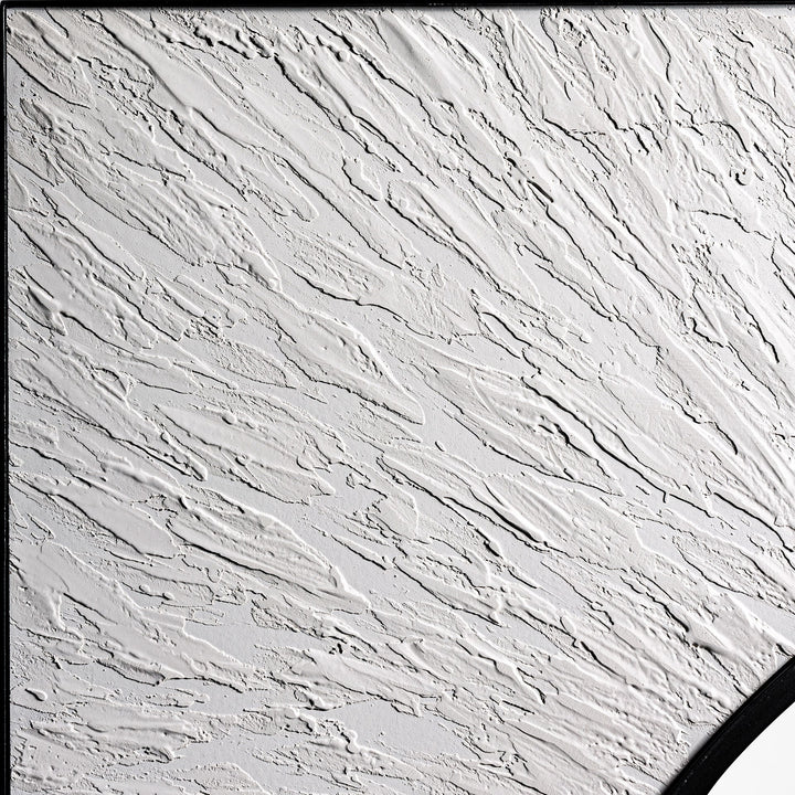 Espejo de MDF y hierro en color blanco – detalle
