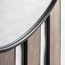 Espejo de MDF y hierro en color marrón – detalle