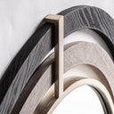 Espejo de MDF y hierro en color negro 109 x 109 cm – detalle