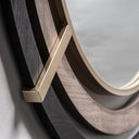 Espejo de MDF y hierro en color negro 109 x 109 cm – detalle