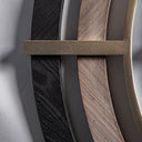 Espejo de MDF y hierro en color negro 109 x 109 cm – detalle