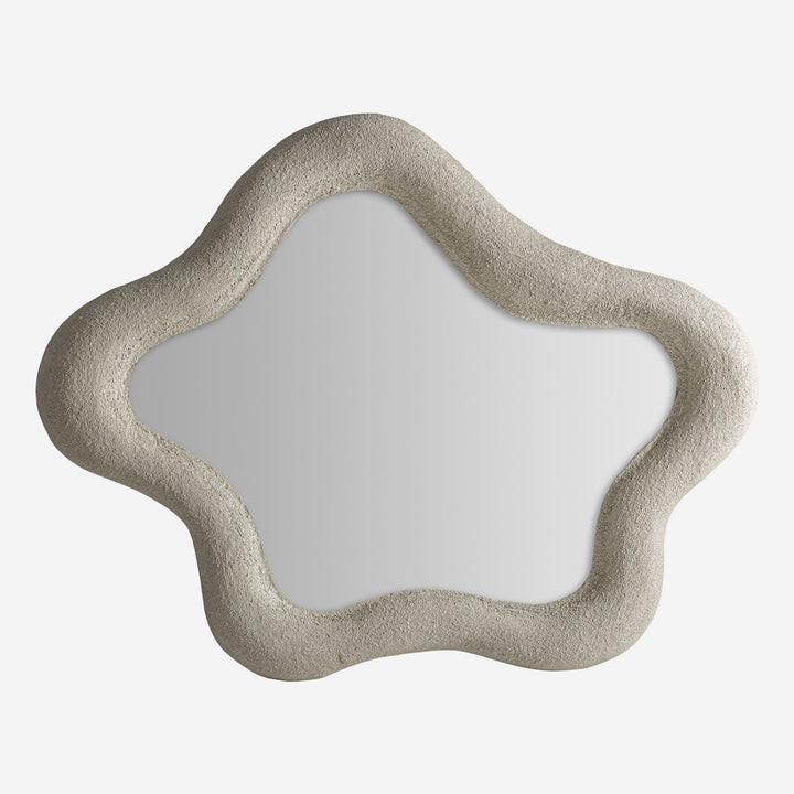 Espejo de resina en color beige