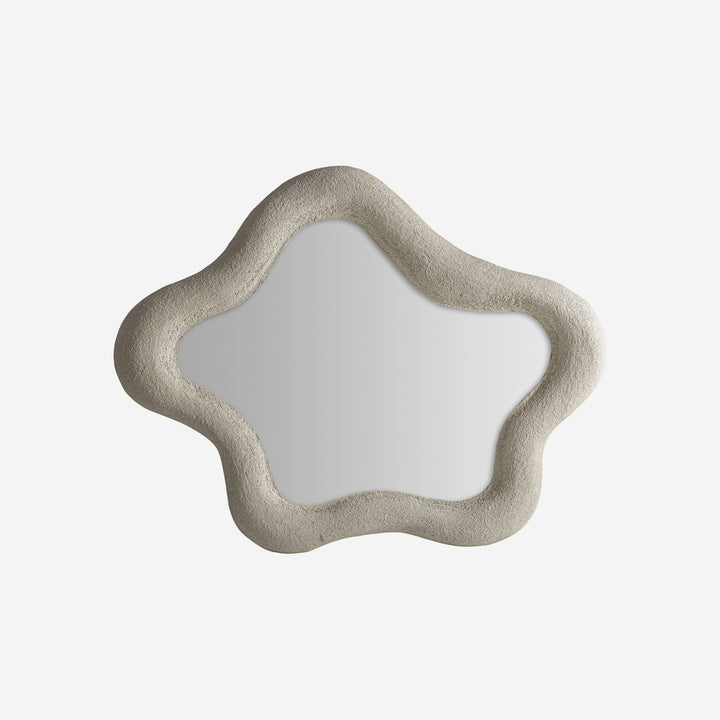 Espejo de resina en color beige