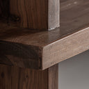 Estante modular de madera de sal en color marrón teñido – 200 x 45 x 230 cm – detalle