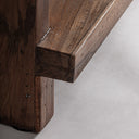 Estante modular de madera de sal en color marrón teñido – detalle