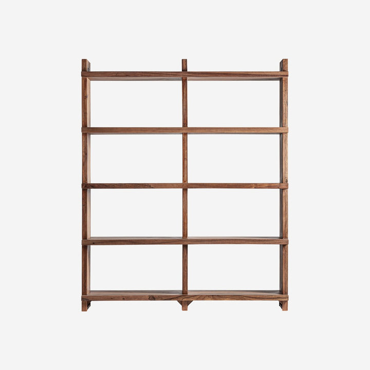 Estante modular de madera de sal en color marrón teñido