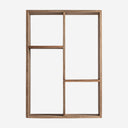 Estante modular de madera de teca reciclada en color marrón