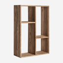 Estante modular de madera de teca reciclada en color marrón