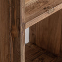 Estante modular de madera de teca reciclada en color marrón – detalle