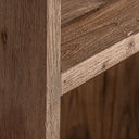 Estante modular de madera de teca reciclada en color marrón – detalle