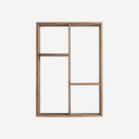 Estante modular de madera de teca reciclada en color marrón