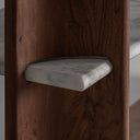Estantería de madera de acacia y mármol en color marrón – detalle