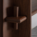 Estantería de madera de acacia y mármol en color marrón – detalle
