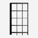 Estantería de madera de mango y mármol en color negro – 120 x 40 x 210 cm