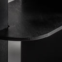 Estantería de madera de mango y mármol en color negro – 120 x 40 x 210 cm – detalle
