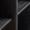 Estantería de madera de mango y mármol en color negro – detalle