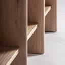 Estantería de madera de roble en color marrón – Diseño 4 / 120 x 40 x 210 cm – detalle