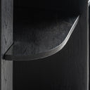 Estantería de madera de roble y mármol en color negro – 123 x 40 x 210 cm – detalle