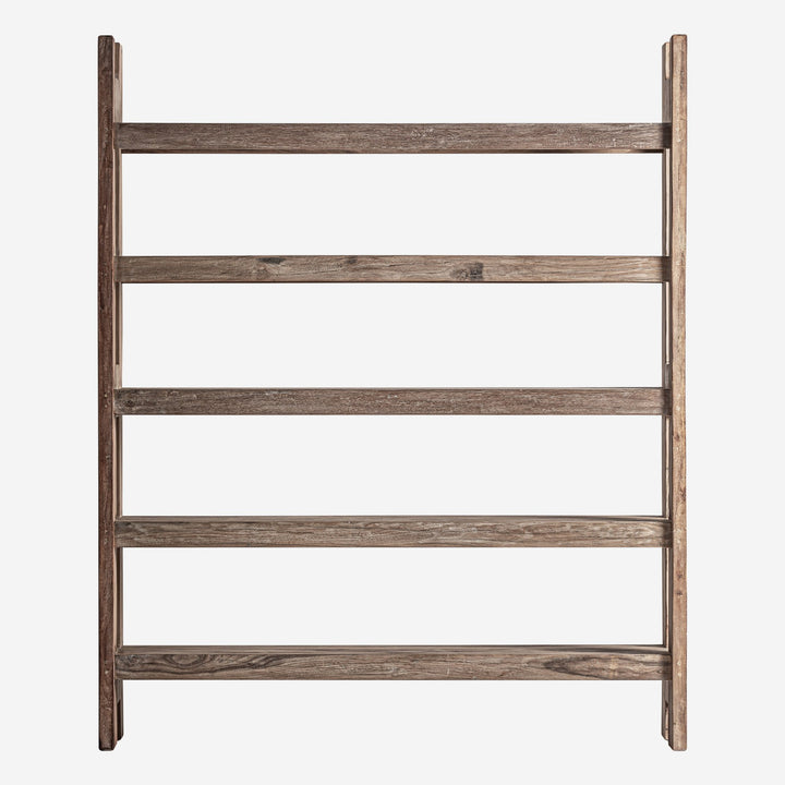 Estantería de madera recuperada en color marrón 170 x 44 x 208 cm