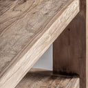 Estantería de madera recuperada en color marrón 170 x 44 x 208 cm – detalle